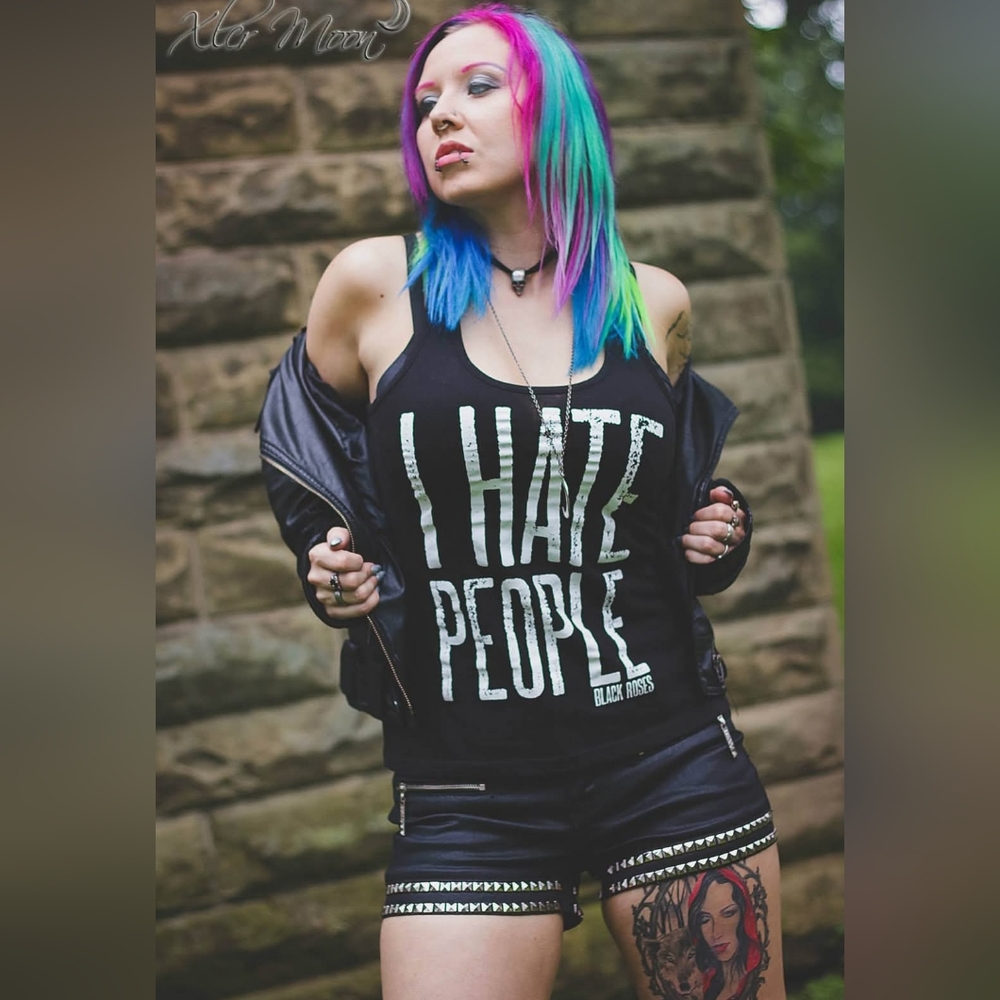 Black Graphic Tank Top